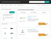 Tablet Screenshot of couponvoucherfinder.com